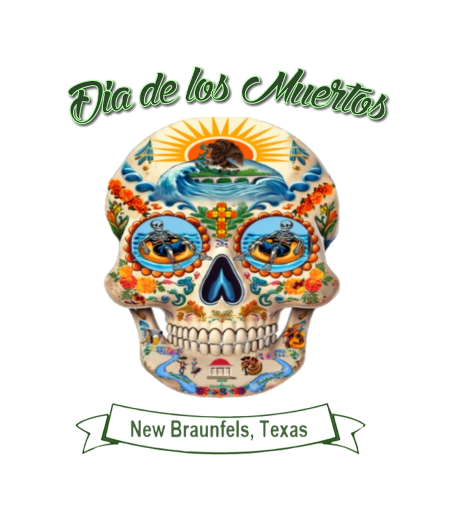 New Braunfels Dia de Los Muertos Festival sugar skull logo